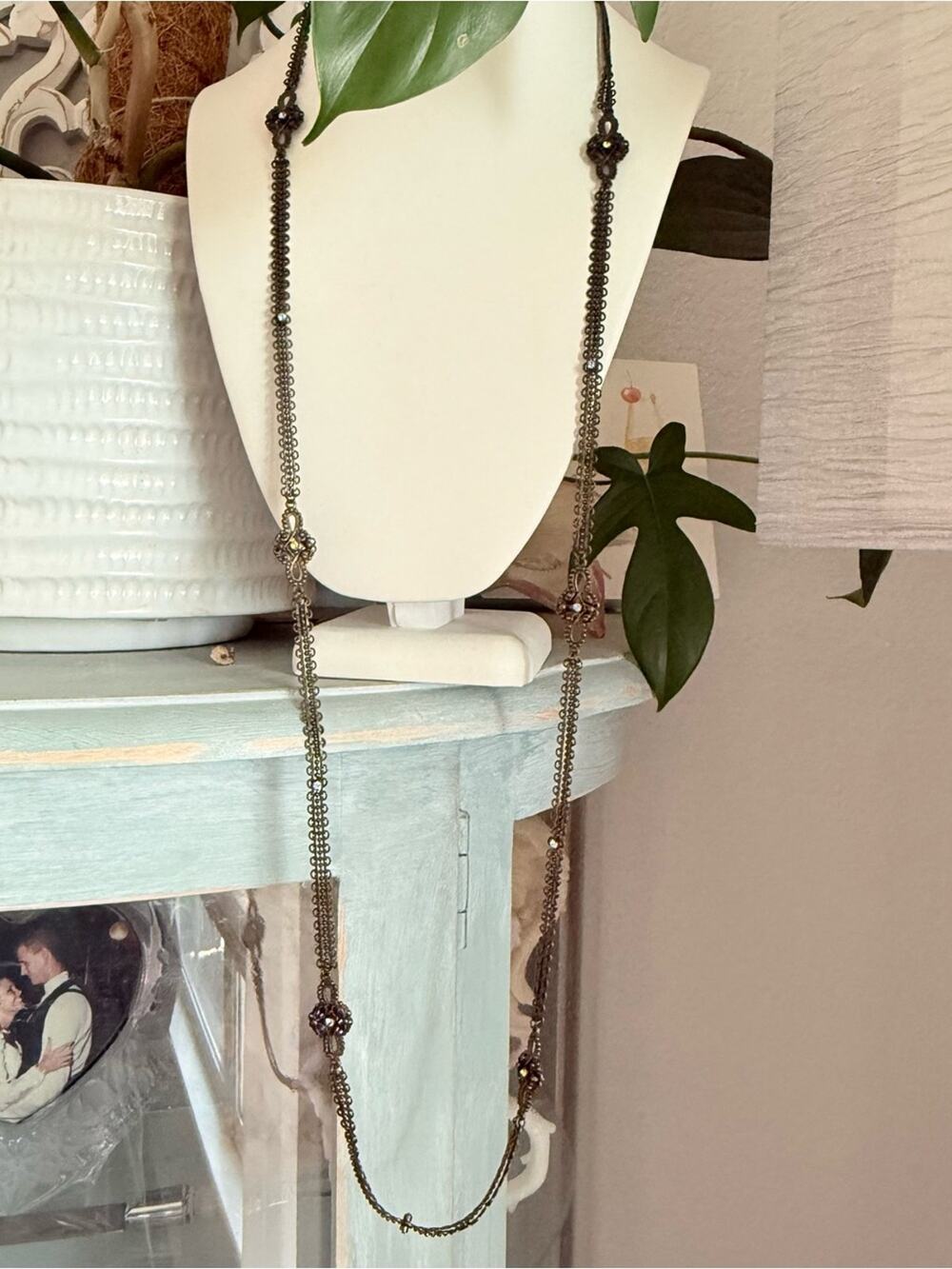 Sorrelli Crystal Brass Tone Long Necklace
